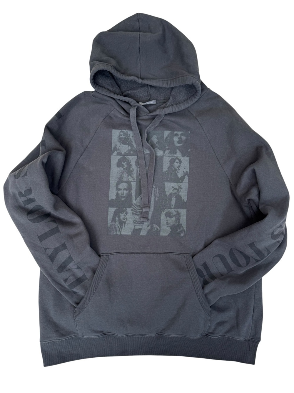 Authentic Taylor Swift Eras Tour Through LA Charcoal gray Hoodie Size Large